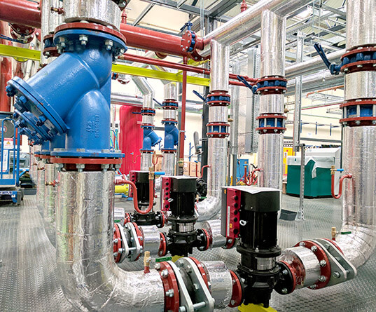 Modular construction pipework