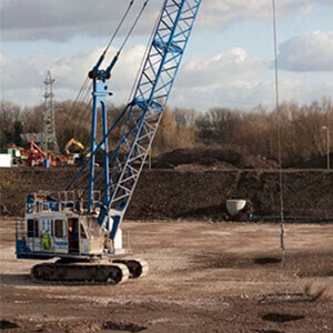 Dynamic compaction work being carried out