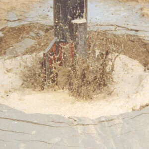 Vibro compaction works being undertaken