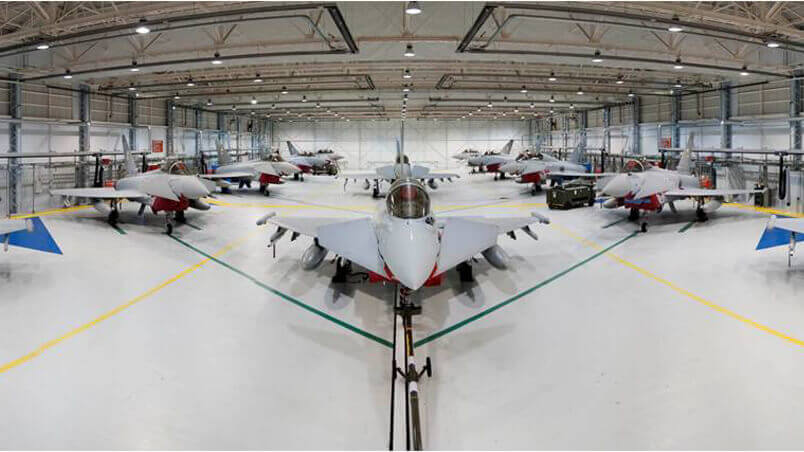 Picture of an aircraft hangar