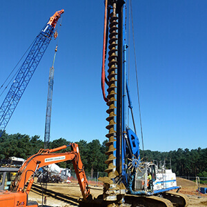 CFA piling works being undertaken