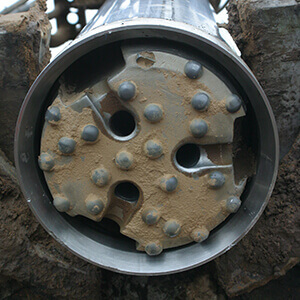 Picture of drilled mini piles in situ