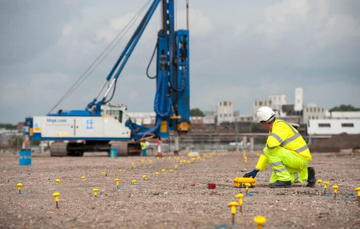 Testing and analysis being carried out on site