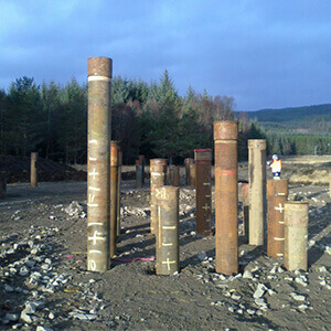 Driven steel piles