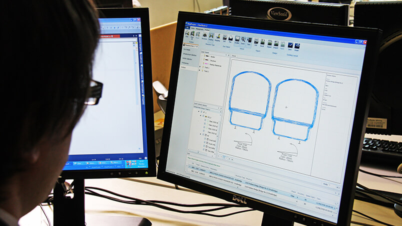 Person looking at computer screen
