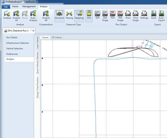 ClearRoute 2 software on screen